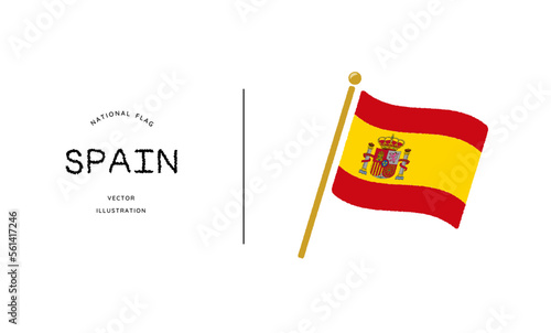 スペインの国旗アイコン ベクターイラスト