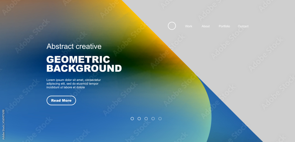 Liquid shapes with flowing gradient colors. Geometric circle round triangles. Vector illustration for wallpaper, banner, background, leaflet, catalog, cover, flyer Liquid shapes with flowing gradient colors. Geometric circle round triangles. Vector illustration for wallpaper, banner, background, leaflet, catalog, cover, flyer