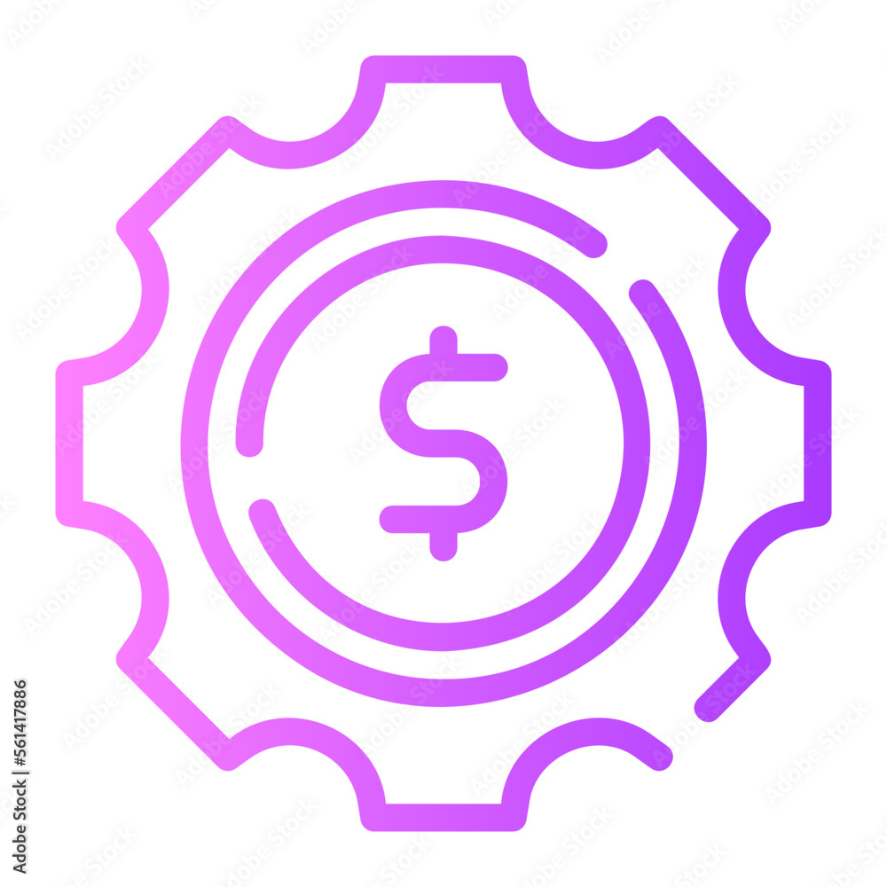 money management gradient icon