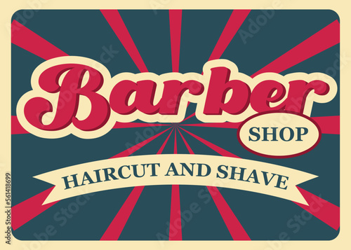 Barber shop poster design vector template