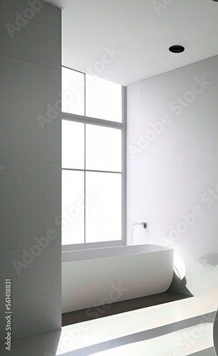 Relax and White bathroom in house