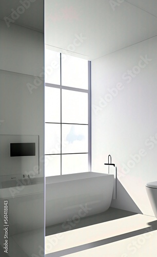 Relax and White bathroom in house