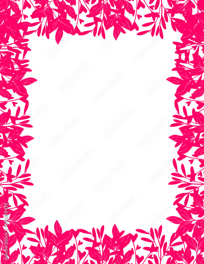 Silhouette Leaves Frames Border Silhouette Leaves Frames Border