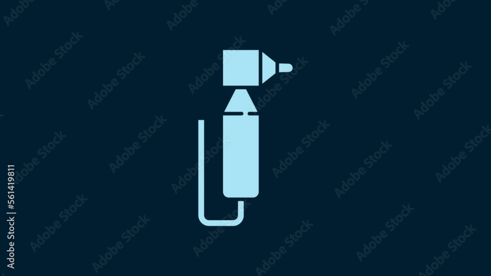 White Tooth drill icon isolated on blue background. Dental handpiece for drilling and grinding tools. 4K Video motion graphic animation White Tooth drill icon isolated on blue background. Dental handpiece for drilling and grinding tools. 4K Video motion graphic animation