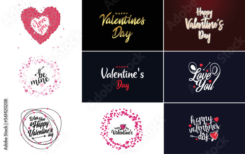 Love word art design with a heart-shaped background and a bokeh effect