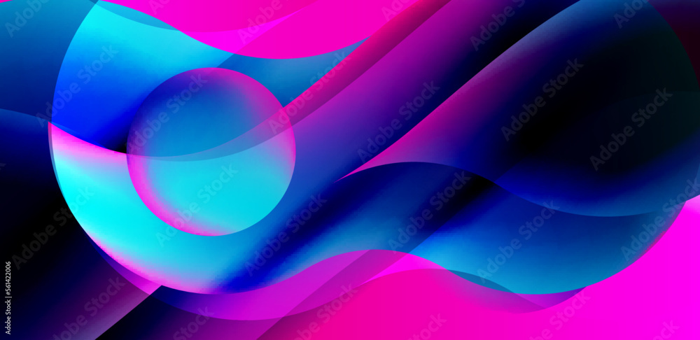 Fototapeta premium Abstract elegant flowing shapes background, fluid gradient colors. Template for covers, templates, flyers, placards, brochures, banners