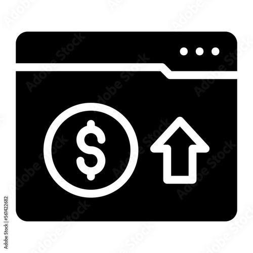 monetization glyph icon