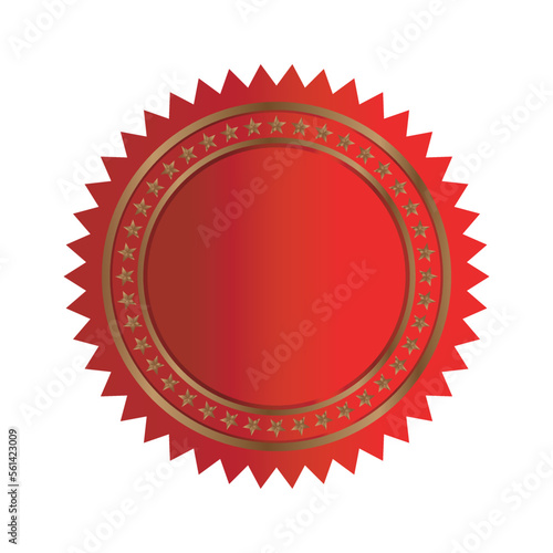 Vector illustration of blank red seal