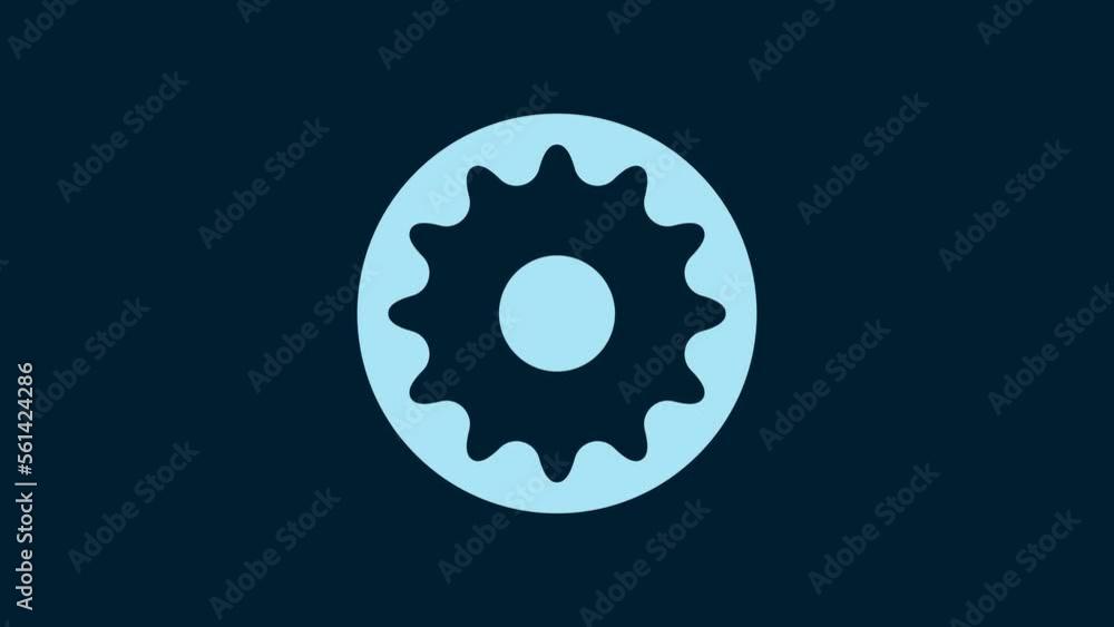 White Chakra icon isolated on blue background. 4K Video motion graphic animation White Chakra icon isolated on blue background. 4K Video motion graphic animation