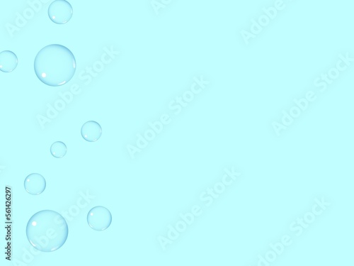 water drops on blue
