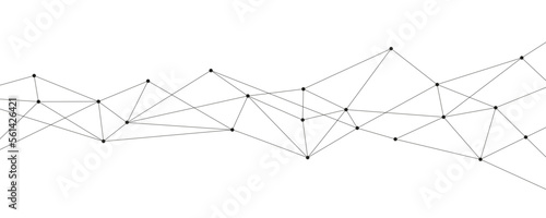 Network connect system lines and dots background template. Technology virtual linked global system graphic vector. 