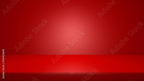 Empty room with Wall Background. 3D illustration, 3D rendering