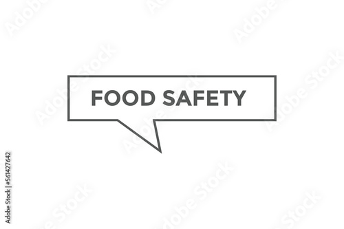 Food safety button web banner templates. Vector Illustration 