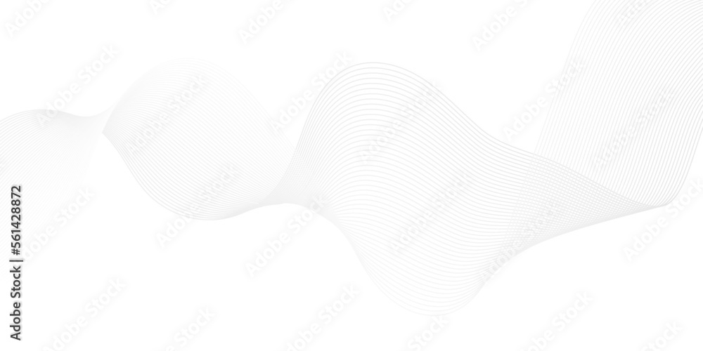 Abstract white paper wave background and abstract gradiant and white wave curve lines banner background design. Vector illustration. Modern template abstract design flowing particles wave backdground.