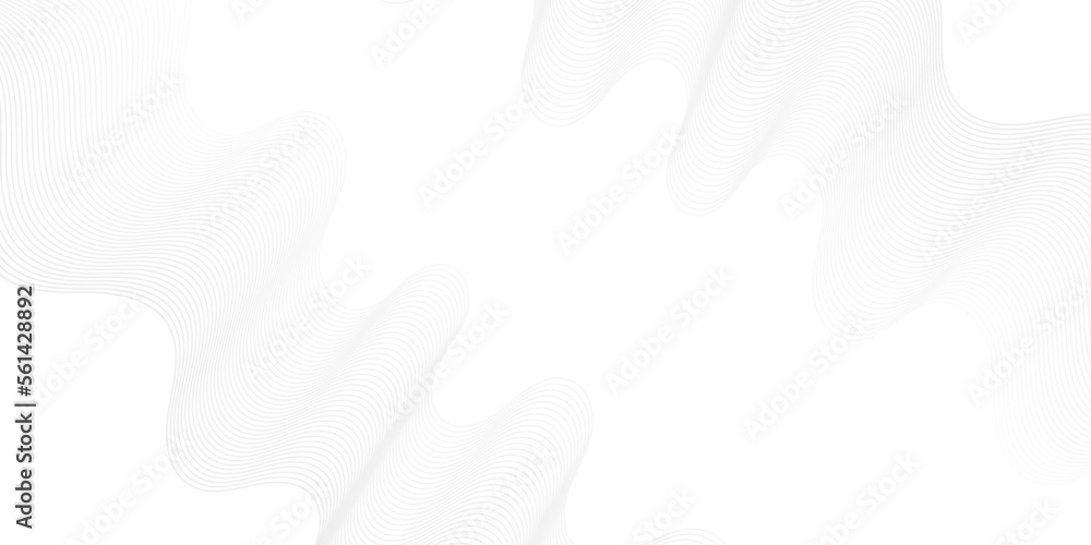 Obraz premium Abstract white paper wave background and abstract gradiant and white wave curve lines banner background design. Vector illustration. Modern template abstract design flowing particles wave backdground.