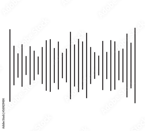 Audio progress bar. Audio waves of the equalizer on background.