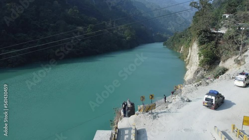 Teesta River, Dikchu Bridge, Dikchu, Gangtok-Chungthang Road, Sikkim, India. photo