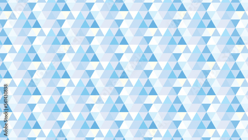 幾何学的なおしゃれパターン背景のベクター素材27。ブルーの三角モザイク壁紙。