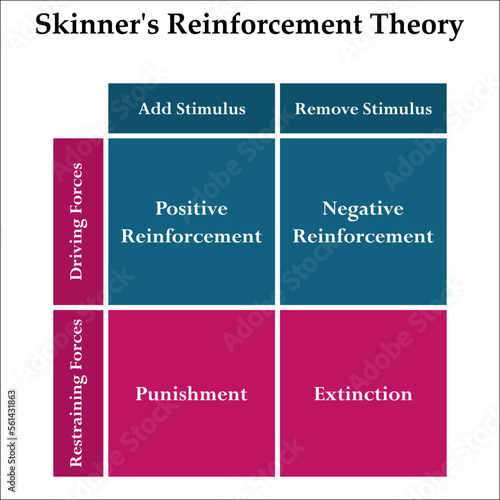 Skinner's Reinforcement theory in a matrix infographic theory