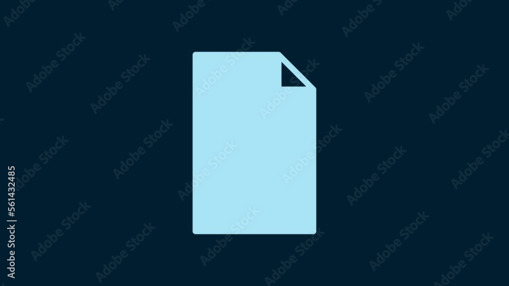 White Empty document icon isolated on blue background. Checklist icon. Business concept. 4K Video motion graphic animation White Empty document icon isolated on blue background. Checklist icon. Business concept. 4K Video motion graphic animation