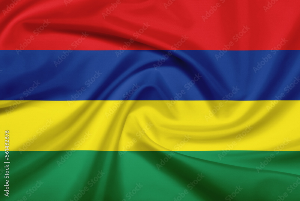Naklejka premium Flag of Mauritius