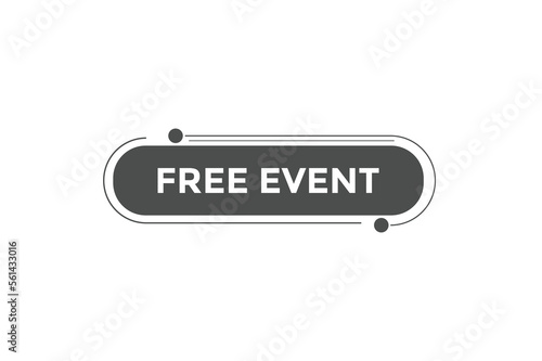 Free event button web banner templates. Vector Illustration 
