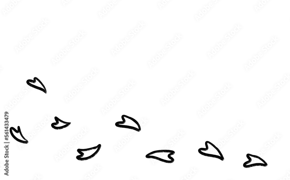 大人シックな桜の花びらライン素材