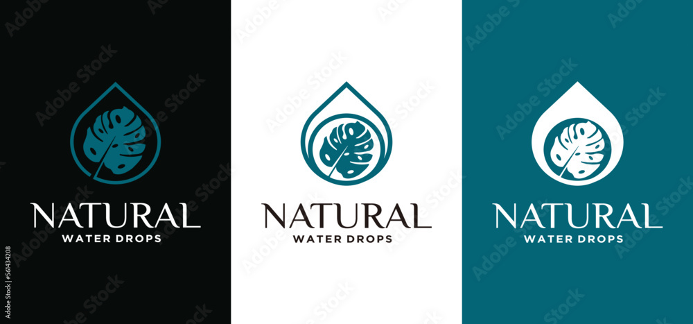Abstract green leaf drop logo design vector template, medical logo, yoga, spa, beauty Abstract green leaf drop logo design vector template, medical logo, yoga, spa, beauty