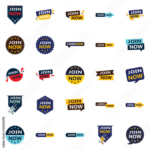 Join Now 25 Fresh Typographic Designs for an updated membership campaign