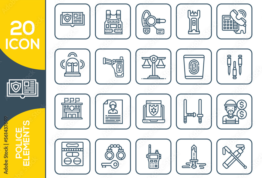 POLICE ICON SET DESIGN POLICE ICON SET DESIGN