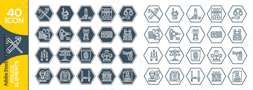 POLICE ICON SET DESIGN