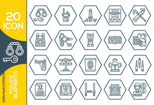 POLICE ICON SET DESIGN