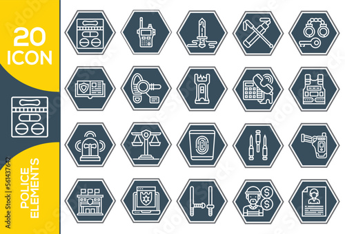 POLICE ICON SET DESIGN