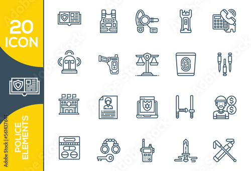 POLICE ICON SET DESIGN
