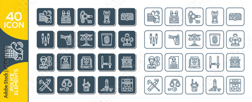 POLICE ICON SET DESIGN