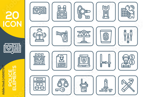 POLICE ICON SET DESIGN