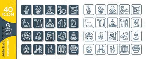 PREHISTORIC ICON SET DESIGN