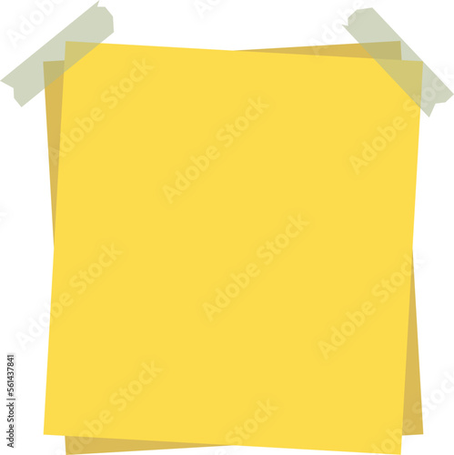 Yellow reminder with adhesive tape