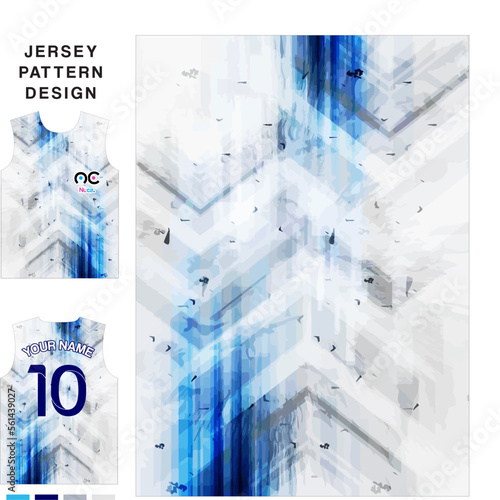 Abstract ice frozen concept vector jersey pattern template for printing or sublimation sports uniforms football volleyball basketball e-sports cycling and fishing Free Vector.