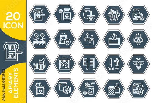 APIARY ELEMENTS ICON SET DESIGN