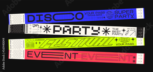 Papier peint control bracelets for events, disco, festival, fan zone, party, staff