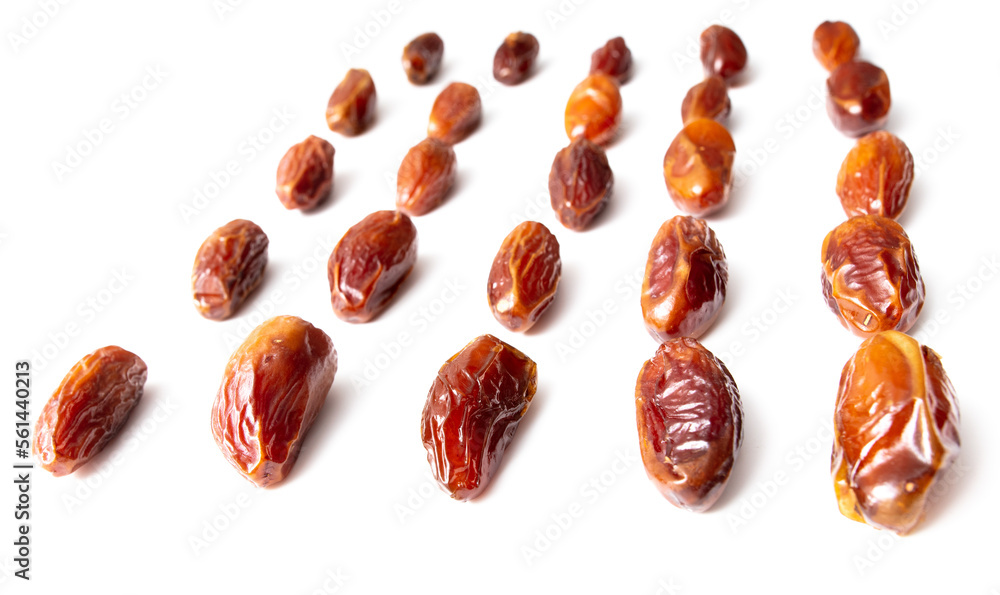 Dried dates isolated on white background. Dried dates isolated on white background.