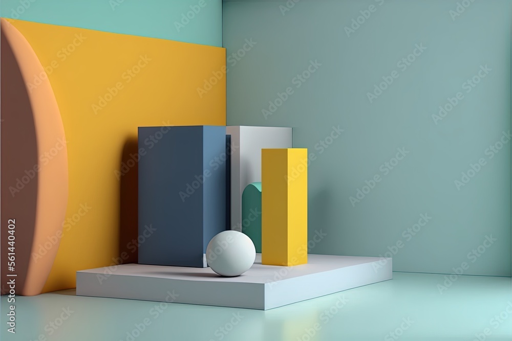 Minimal scene podium abstract background product show with Ai Generated Minimal scene podium abstract background product show with Ai Generated