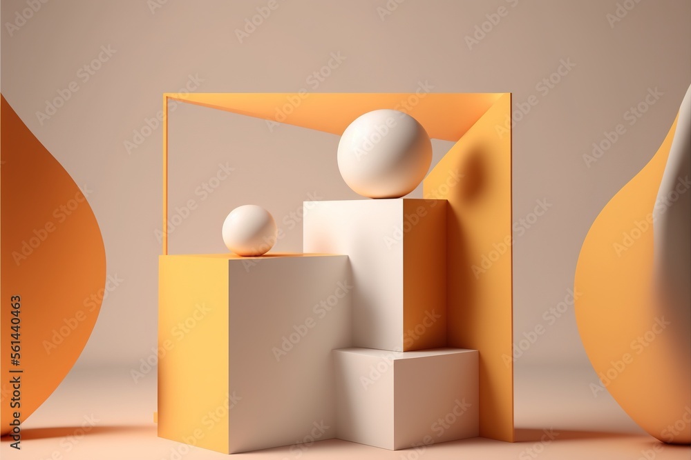 Minimal scene podium abstract background product show with Ai Generated Minimal scene podium abstract background product show with Ai Generated