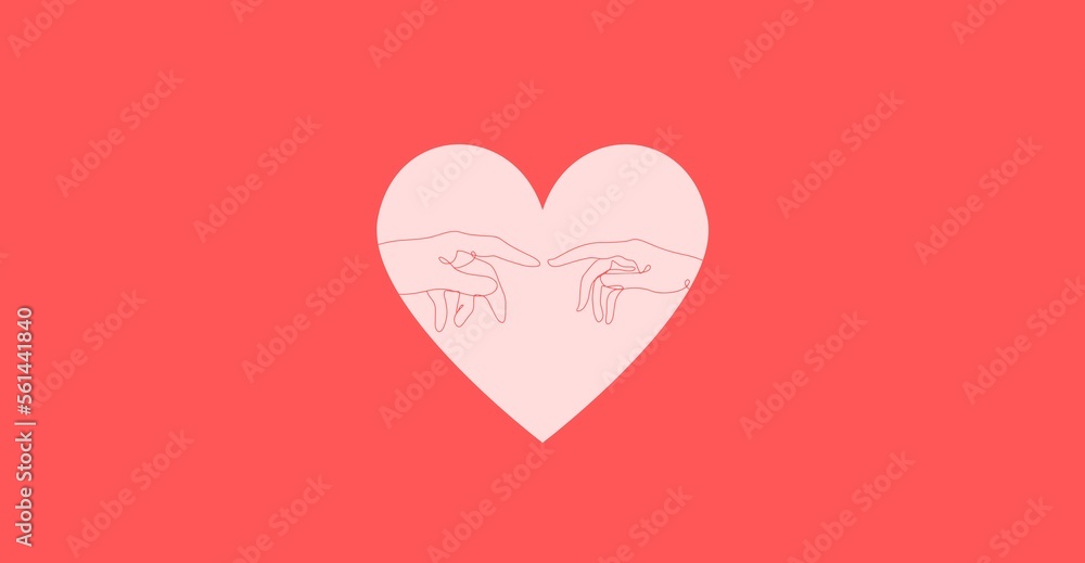 hand reaching for each other in heart shape concept art