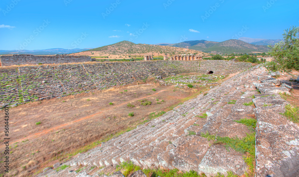 The old stadium in the ancient city of Aphrodisias -  Aydin Turkey  