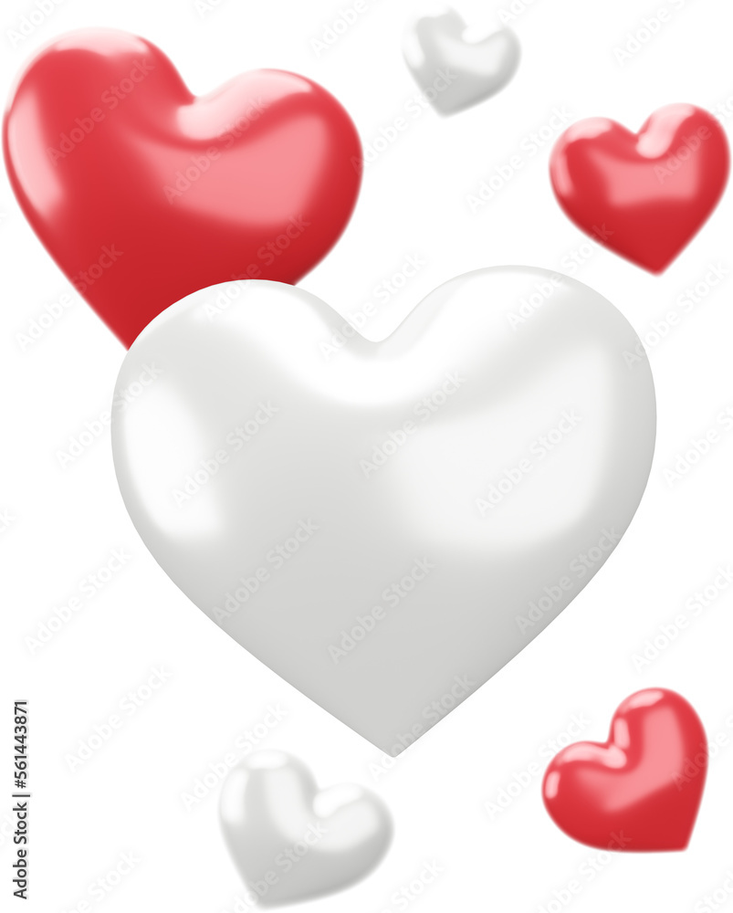 3D Heart Valentine Love