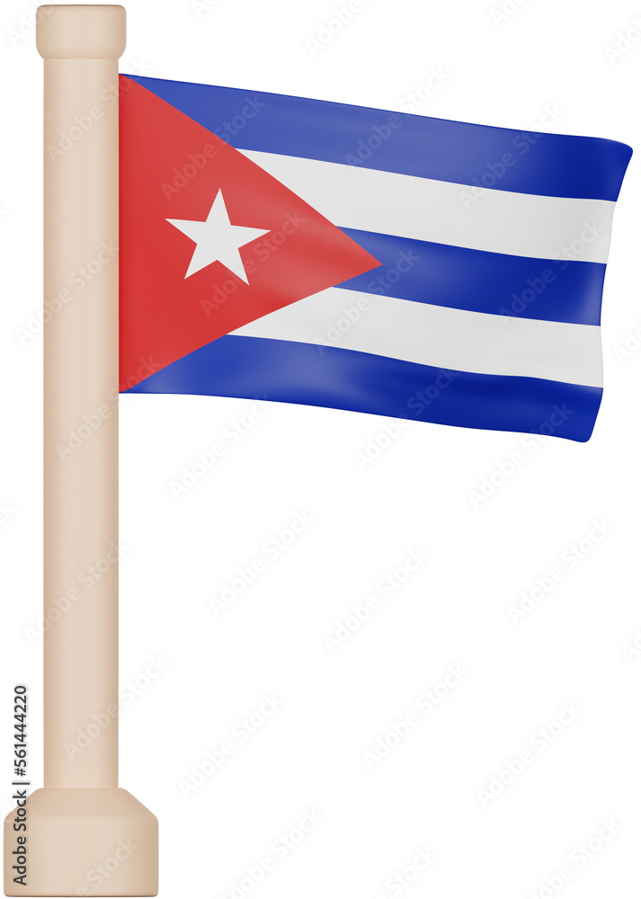 Cuba Flag 3D Icon