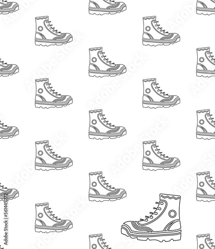 Camping Boots Seamless Pattern Y_2110002