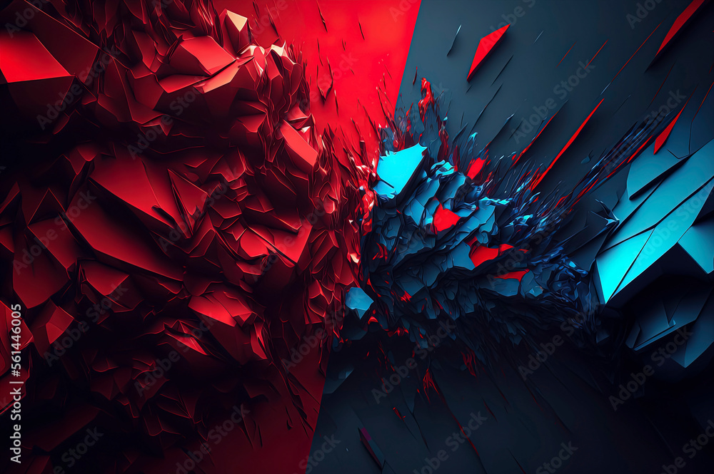 elegant red and blue abstract wallpaper, blue and red background Stock